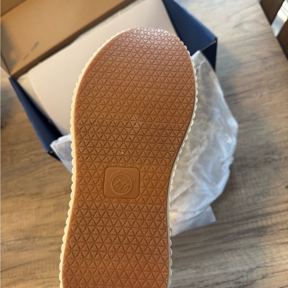 White Mountain Blue and Cream Loafers Slip-On Shoes - Picture 6 of 6